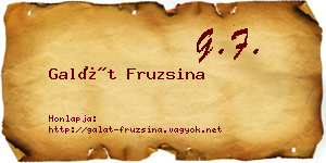 Galát Fruzsina névjegykártya